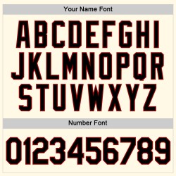 Schwarz-Rot Jersey Damen V-Ausschnitt Baseball Creme Custom Cropped