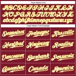 Authentisches Trikot Crimson Baseball Custom Weiß-Gold Ärmellos Authentisches Trikot Crimson Baseball Custom Weiß-Gold Ärmellos