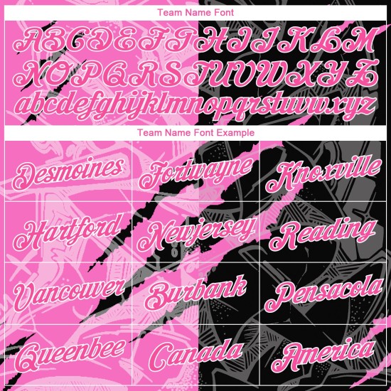 3D Damen Muster Cropped Graffiti V-Ausschnitt Jersey Baseball Scratch Pink-Weiß Custom