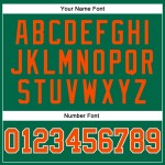 Ärmelloses Baseball Custom Authentic Kelly Jersey Grün Orange-Weiß