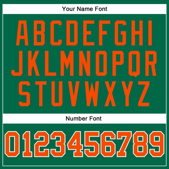 Ärmelloses Baseball Custom Authentic Kelly Jersey Grün Orange-Weiß