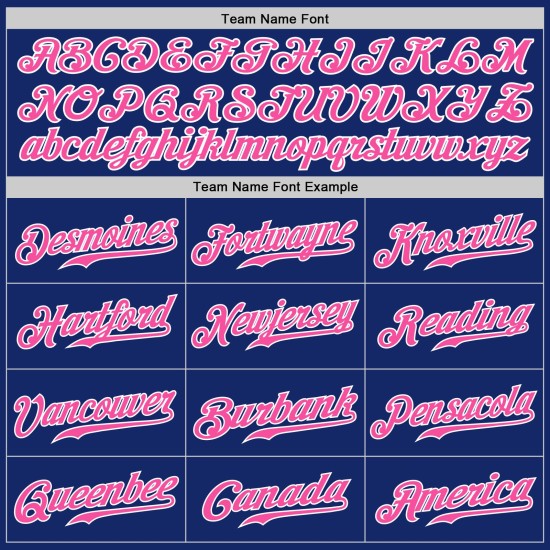 Baseball Trikot Pink-Weiß Royal Custom Authentic