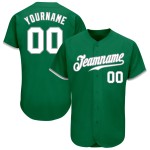 Authentisches Baseball-Grüntrikot Custom Weiß-Grau Kelly Authentisches Baseball-Grüntrikot Custom Weiß-Grau Kelly