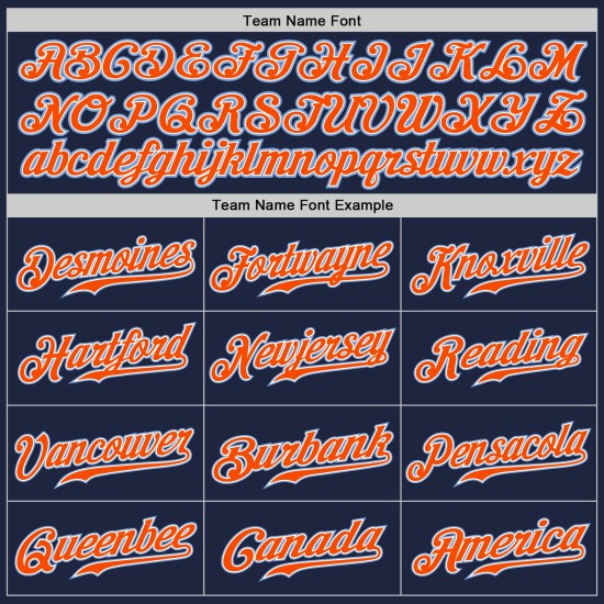 Navy Custom Authentic Jersey Powder Baseball Blau-Orange
