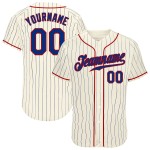 Royal Custom Jersey Nadelstreifen Creme Baseball Royal-Rot Authentic Royal Custom Jersey Nadelstreifen Creme Baseball Royal-Rot Authentic