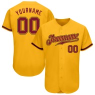 Baseball Gold Crimson-Schwarz Authentic Custom Jersey