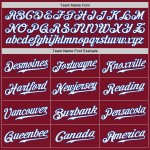 Weiß-Royal Custom Authentic Jersey Baseball Crimson