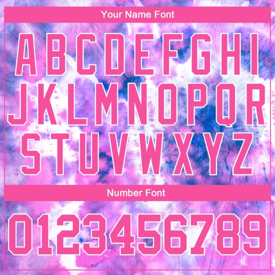 Jersey Custom Authentic Tie Dye Pink-Weiß 3D Baseball Jersey Custom Authentic Tie Dye Pink-Weiß 3D Baseball