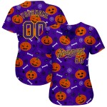 Jersey Kürbisse 3D Muster Custom Halloween Authentische Baseball
