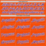Authentisches Baseball-Trikot Lila-Weiß Orange Custom Authentisches Baseball-Trikot Lila-Weiß Orange Custom