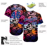 Muster Jersey 3D Custom Authentic Halloween Baseball Totenköpfe