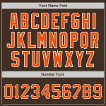 Benutzerdefiniertes Orange-Weiß Baseball Jersey Authentic Braun