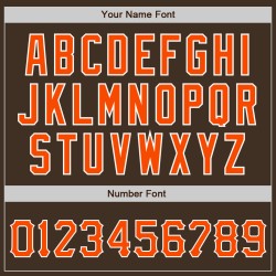 Benutzerdefiniertes Orange-Weiß Baseball Jersey Authentic Braun Benutzerdefiniertes Orange-Weiß Baseball Jersey Authentic Braun