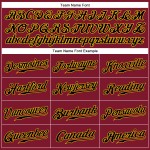 Benutzerdefiniertes ärmelloses authentisches karmesinrotes schwarz-goldenes Baseballtrikot