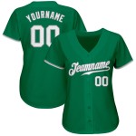 Authentisches Baseball-Grüntrikot Custom Weiß-Grau Kelly Authentisches Baseball-Grüntrikot Custom Weiß-Grau Kelly