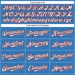 Jersey Custom Powder Authentic Baseball Blau Weiß-Rot Ärmellos Jersey Custom Powder Authentic Baseball Blau Weiß-Rot Ärmellos