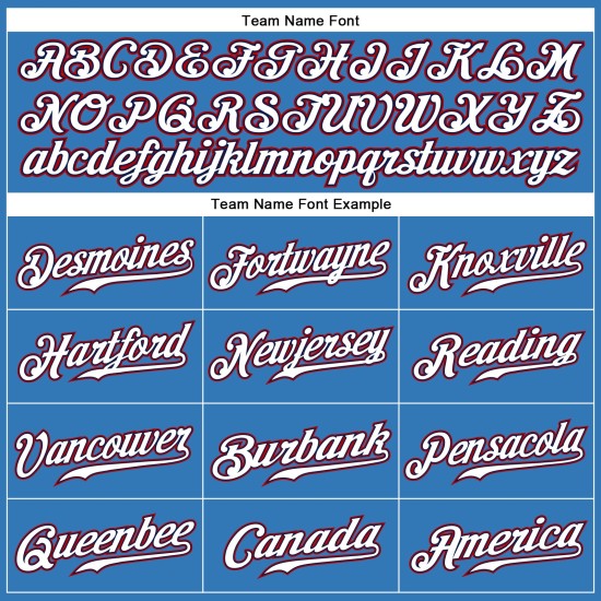 Jersey Custom Powder Authentic Baseball Blau Weiß-Rot Ärmellos Jersey Custom Powder Authentic Baseball Blau Weiß-Rot Ärmellos