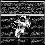 Kurzes Damen Baseball Astronaut V-Ausschnitt Schwarz Schwarz-Weiß Custom 3D Jersey