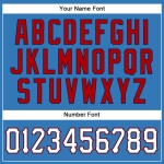 Jersey Custom Powder Authentic Baseball Blau Weiß-Rot Ärmellos Jersey Custom Powder Authentic Baseball Blau Weiß-Rot Ärmellos