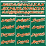 Ärmelloses Baseball Custom Authentic Kelly Jersey Grün Orange-Weiß