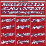Baseball Trikot Custom Authentic Weiß-Royalrot