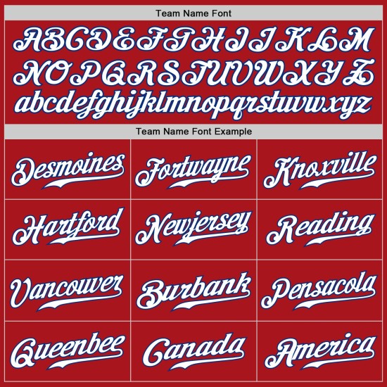 Baseball Trikot Custom Authentic Weiß-Royalrot