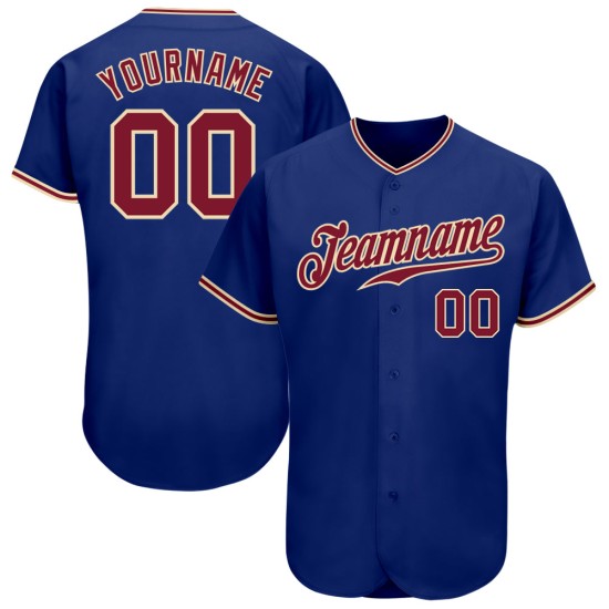 Crimson-City Royal Cream Custom Jersey Authentic Baseball