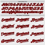 Weiß Lila-Rot Authentic Custom Jersey Baseball