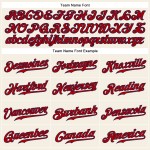 Custom Authentic Baseball Rot-Marineblau Jersey Creme Ärmellos