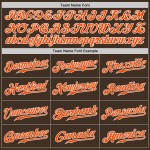 Benutzerdefiniertes Orange-Weiß Baseball Jersey Authentic Braun