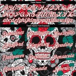 Cropped V-Ausschnitt Muster Baseball 3D Jersey Custom Damen Graffiti Weiß-Rot Fashion Skull