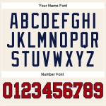 Custom Authentic Baseball Rot-Marineblau Jersey Creme Ärmellos