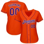 Authentisches Baseball-Trikot Lila-Weiß Orange Custom Authentisches Baseball-Trikot Lila-Weiß Orange Custom