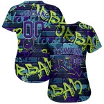 Abstraktes Design Baseball 3D-Muster Authentisches Graffiti Custom Jersey Abstraktes Design Baseball 3D-Muster Authentisches Graffiti Custom Jersey